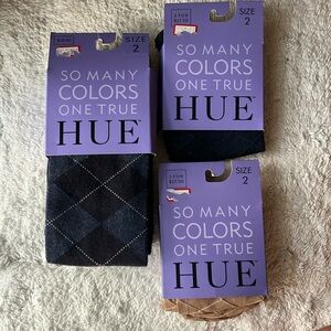 Three packages of tights by Hue